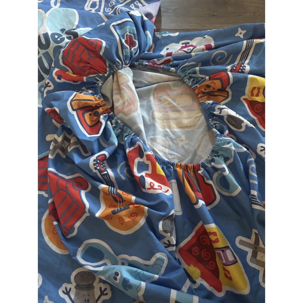 Vintage Blue's‎ Clues And You Twin Fitted and Pillowcase Set Nick Jr. Y2K 2000 - Picture 2 of 6